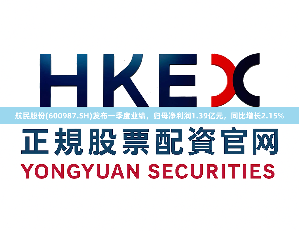 航民股份(600987.SH)发布一季度业绩，归母净利润1.39亿元，同比增长2.15%