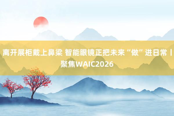 离开展柜戴上鼻梁 智能眼镜正把未来“做”进日常丨聚焦WAIC2026