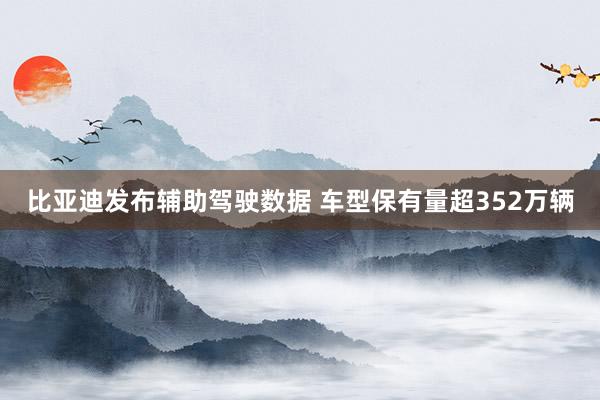 比亚迪发布辅助驾驶数据 车型保有量超352万辆