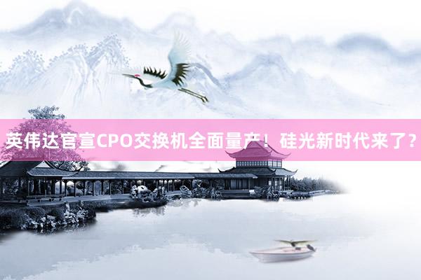英伟达官宣CPO交换机全面量产！硅光新时代来了？