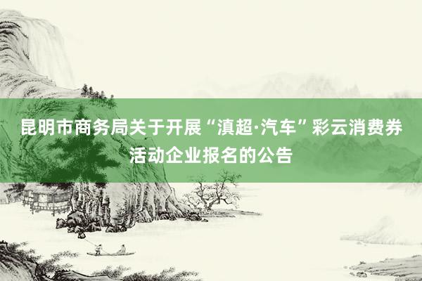 昆明市商务局关于开展“滇超·汽车”彩云消费券活动企业报名的公告