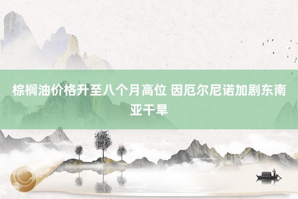 棕榈油价格升至八个月高位 因厄尔尼诺加剧东南亚干旱