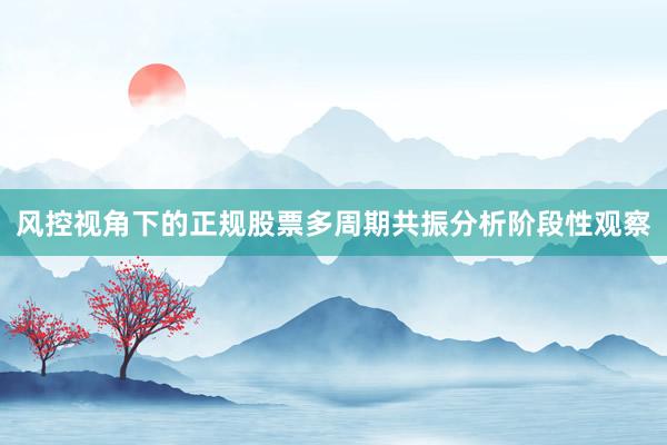 风控视角下的正规股票多周期共振分析阶段性观察