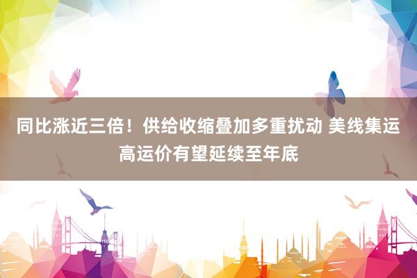 同比涨近三倍！供给收缩叠加多重扰动 美线集运高运价有望延续至年底