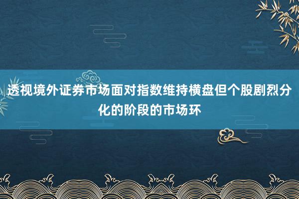 透视境外证券市场面对指数维持横盘但个股剧烈分化的阶段的市场环