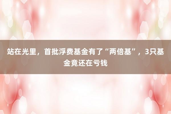 站在光里，首批浮费基金有了“两倍基”，3只基金竟还在亏钱