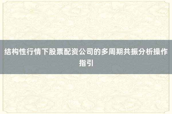 结构性行情下股票配资公司的多周期共振分析操作指引