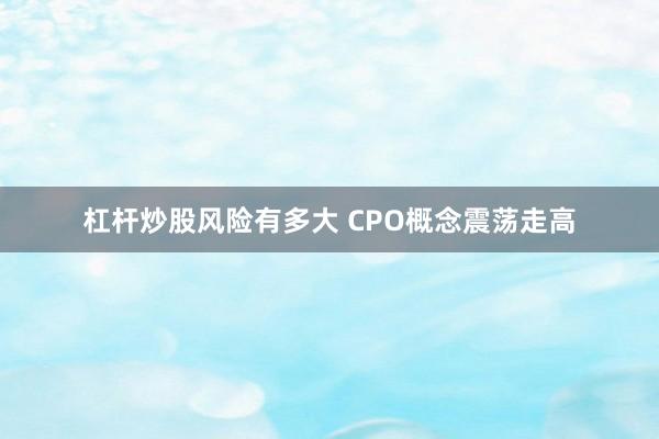 杠杆炒股风险有多大 CPO概念震荡走高