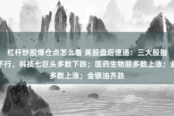 杠杆炒股爆仓点怎么看 美股盘后速递：三大股指期货全线下行，科技七巨头多数下跌；医药生物股多数上涨；金银油齐跌